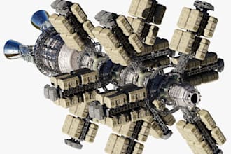 do custom 3d hard surface , amour tank model military air craft space ship model