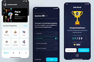 develop quiz app, educational app, quiz earning app, trivial app