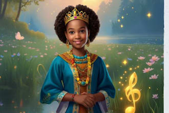 illustrate african american children story book illustration kdp cover design