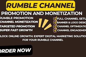 do organic rumble promotion, rumble channel monetization