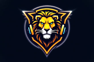 make eye catching lion head esport mascot logo design just in 12 hours