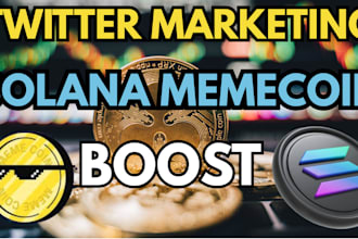 crypto twitter x marketing solana memecoin boost, hype to 1m whale investor sale