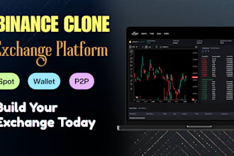 build a binance clone crypto exchange with web, mobile app and admin panel