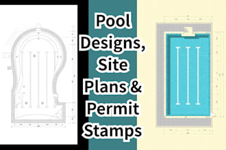 do licensed architect and engineer pool designs, site plans and permit stamps