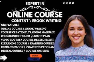 create online course, online course promotion, thinkific course content, ebook