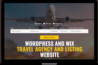 build dynamic travel agency wordpress website travel agency website wix website