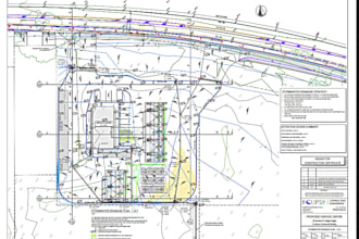 draw site grading and drainage plan