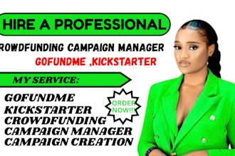 crowdfunding campaign manager kick starter campaign creation gofundme promotion