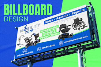 design modern billboard, signage, street sign, large banner