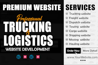 build trucking, logistics, freight brokerage, transport and dispatch website