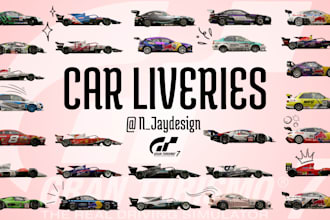 design you a high quality car livery on gran turismo 7