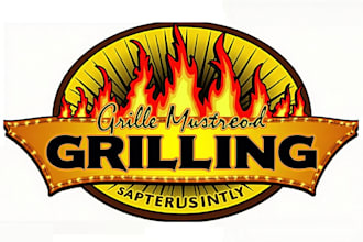 design bbq burger coffee shop fast foods and restaurant logo