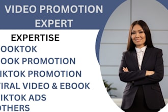 your book or ebook to my tiktok influencer page, booktok promotion