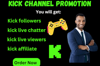 do twitch and kick promotion organically to get real, live followers and viewers