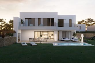render 3d interior modeling, apartment rendering, waii art gallery, home office
