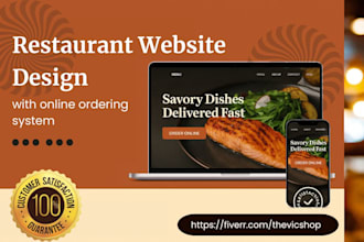 design restaurant food website with online ordering system