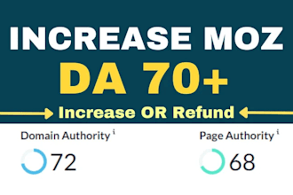 increase your semrush domain authority score from 0 to 70 plus guarantee