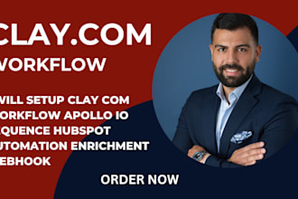 setup clay com workflow apollo io sequence hubspot automation enrichment webhook