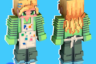 create minecraft avatar with custom high quality HD minecraft skins with renders
