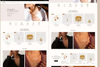 design jewelry shopify store engagement ring store necklace jewelry website