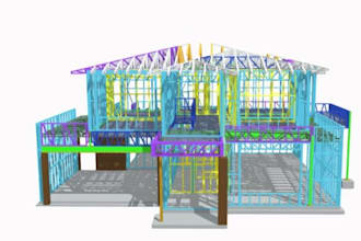 do civil engineering design of steel structures and modelling drawings