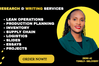 write unique content on lean operations, production planning and inventory tasks