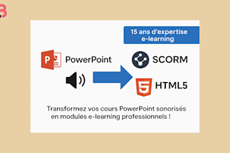 convert your narrated powerpoint courses into scorm and HTML5 modules