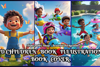 do 3d christian book illustration, bible illustration, faith book illustration