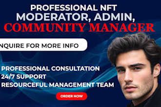 be your nft discord moderator, admin and manager
