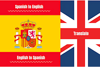 translate document or product description from spanish to english professionally