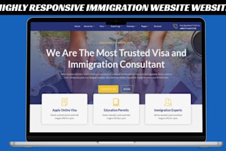 build a immigration website immigration lawyer website visa application tourism