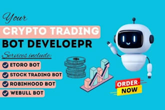develop stock trading bot, ai stock trading bot, stock trading bot, crypto bot