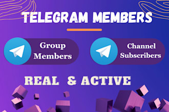grow telegram group channel to gain real and active telegram members subscribers