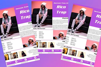 design music artist press kit social media flyer annual report press release epk