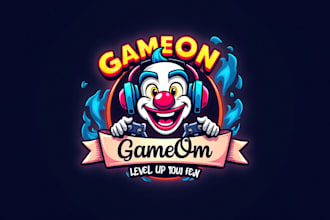 do clown esport mascot logo design with company