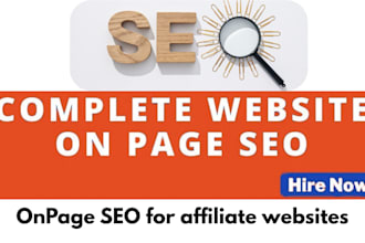 do on page and technical SEO for affiliate websites