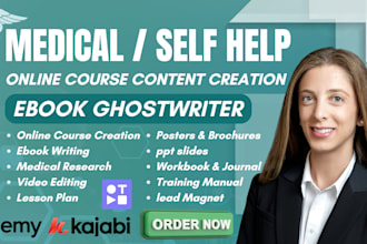 write medical ebook self help journal online course mental health workbook tella