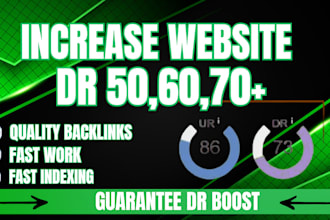 increase domain rating DR 70 ahrefs moz authority da