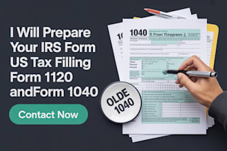 prepare your irs form us tax filling form 1120 and form 1040