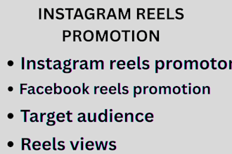 do organic promotion for facebook and instagram reel to boost views