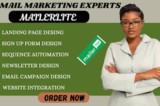 do mailerlite landing page form newsletter email template design and automation