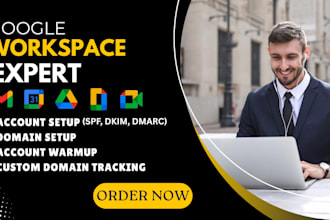 setup professional business email on google and connect to instantly