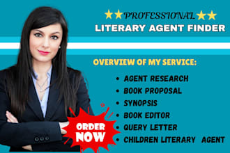 find literary agents, write query letter, book proposal, and synopsis