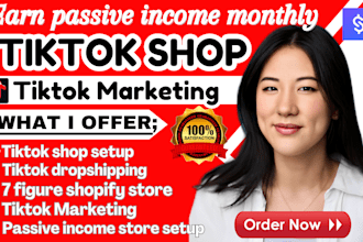 passive income tik tok shop, tiktok shop setup, stan store product promotion