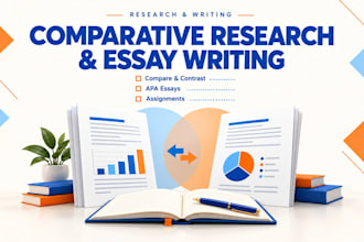 write comparison paper, compare and contrast research, apa essay, assignment