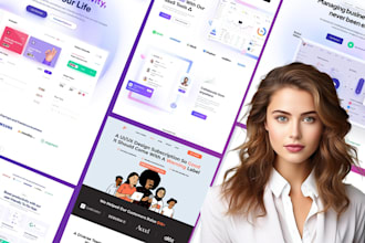 figma landing page, saas landing page, website mockup, website redesign figma