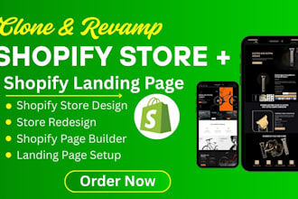clone shopify, revamp shopify store, edit shopify clone shopify landing page