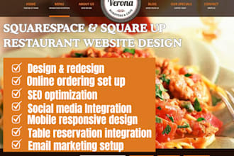 design squarespace restaurant website square up redesign square food website