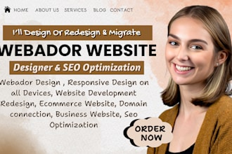 redesign your existing website on hostinger wix webador duda or wordpress site