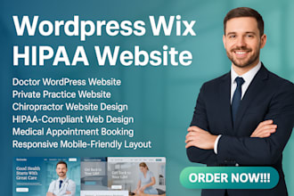 design wix hipaa engaging website for doctor chiropractor medical clinic